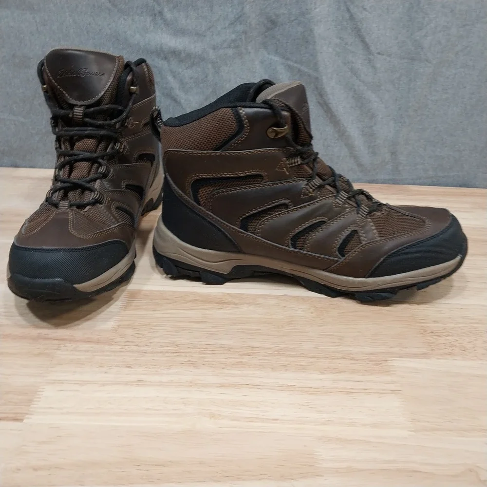 Eddie Bauer Mens Fairmont Waterproof Hiking Boots 10.5M Brown